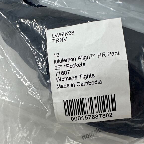 Lululemon True Navy Align™ High-Rise Pant with Pockets 25" Size 12 - Picture 3 of 10